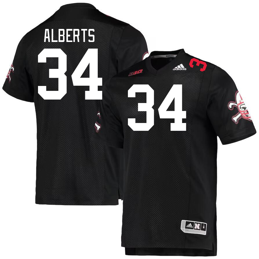 #34 Trev Alberts Nebraska Cornhuskers Jerseys Football Stitched-Black